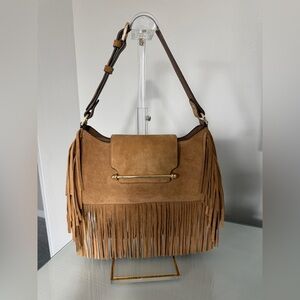 New! Strathberry x Cinq a Sept Multrees Omni Zipped Purse Suede / Toffee